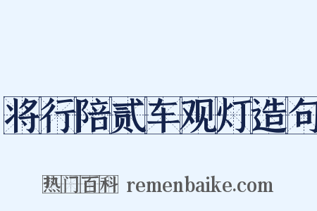 将行陪贰车观灯造句是什么意思的图片